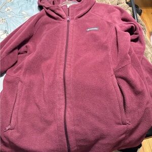 Columbia Burgundy Fleece Jacket